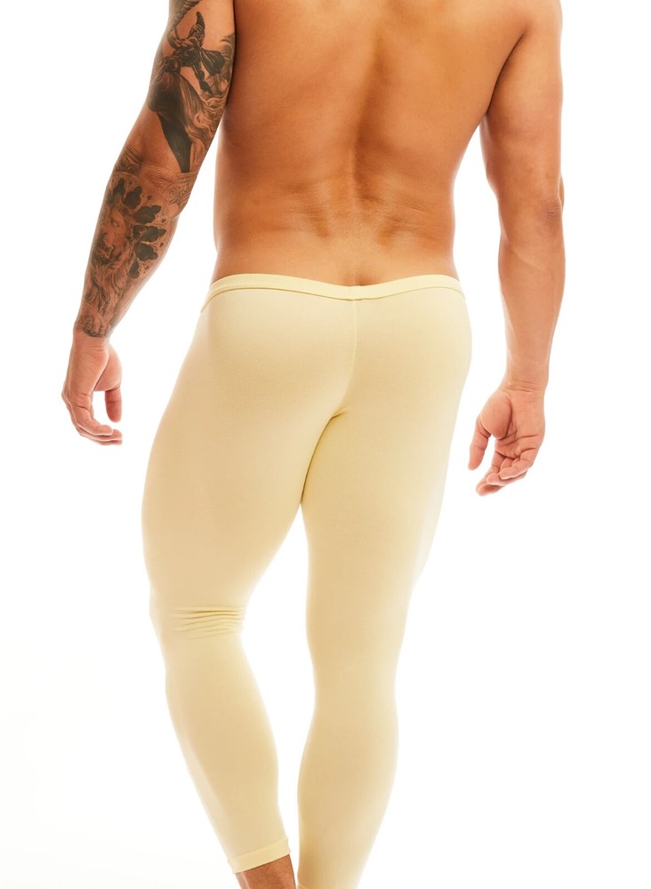 N2N Bodywear Men Pale yellow After Glo brushed vintage tights size S M L XL