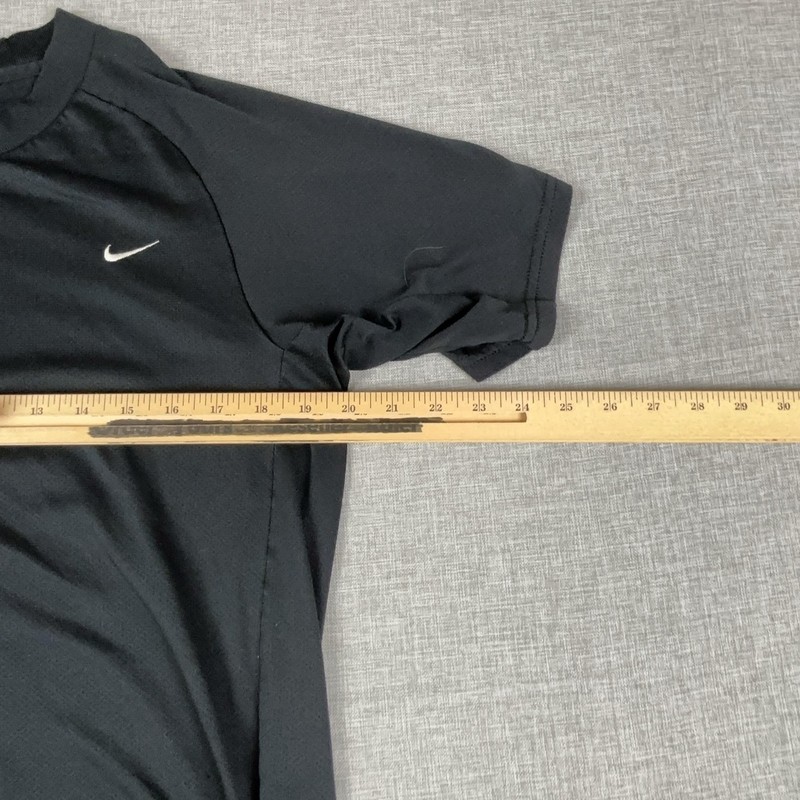 Vintage Nike Shirt Mens Medium Black Short Sleeve Raglan Running Tee Top gallery