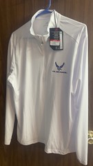 Antigua Tribute U.S. Air Force 1/4 Zip Mock Neck Pullover White Men’s L