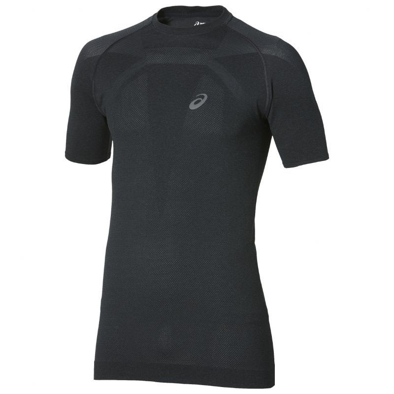 ASICS Mens Compression Short Sleeve T-Shirt Grey Running Seamless Performance gallery