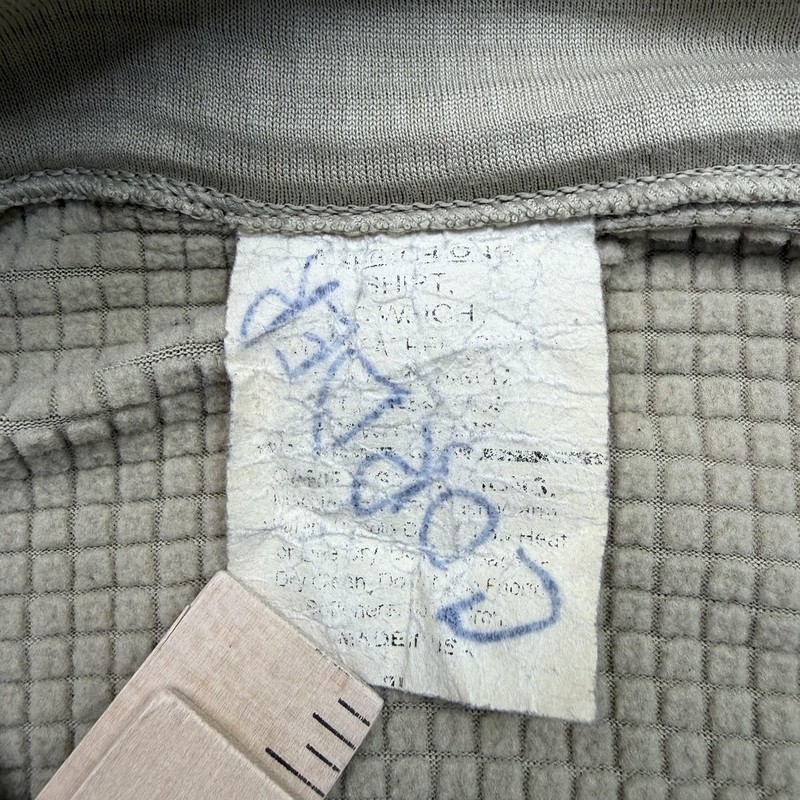 Waffle Grid Pullover Shirt Mens Large Beige Thermal 1/4 Zip Mock Neck Outdoor gallery