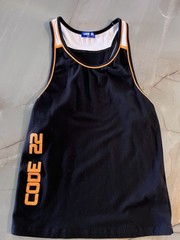 Code 22 Men’s Black/Orange Athletic Tank Top, Razorback Sz Large