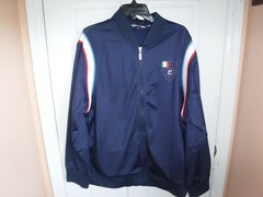 Mens Blue Fila XL Zipper Front Athletic jacket Italian Running Basketball