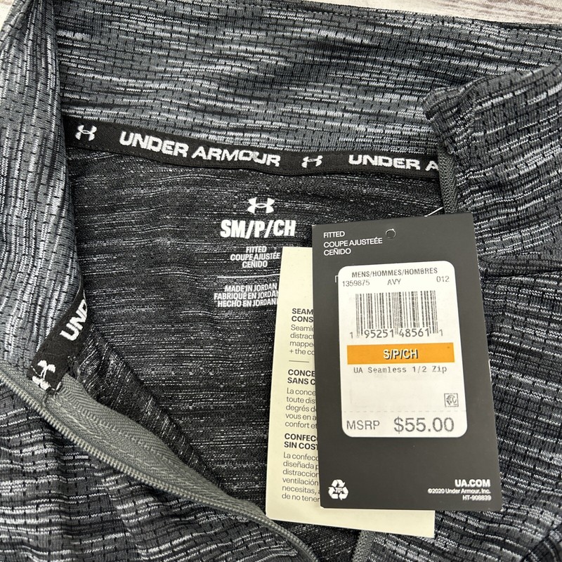 Under Armour Seamless 1/2 Zip Pullover Lightweight Men's Small Gray 1359875 012 gallery