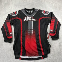 Vintage No Fear Jersey Mens L Black Motocross Supercross Racing BMX Shirt Y2K