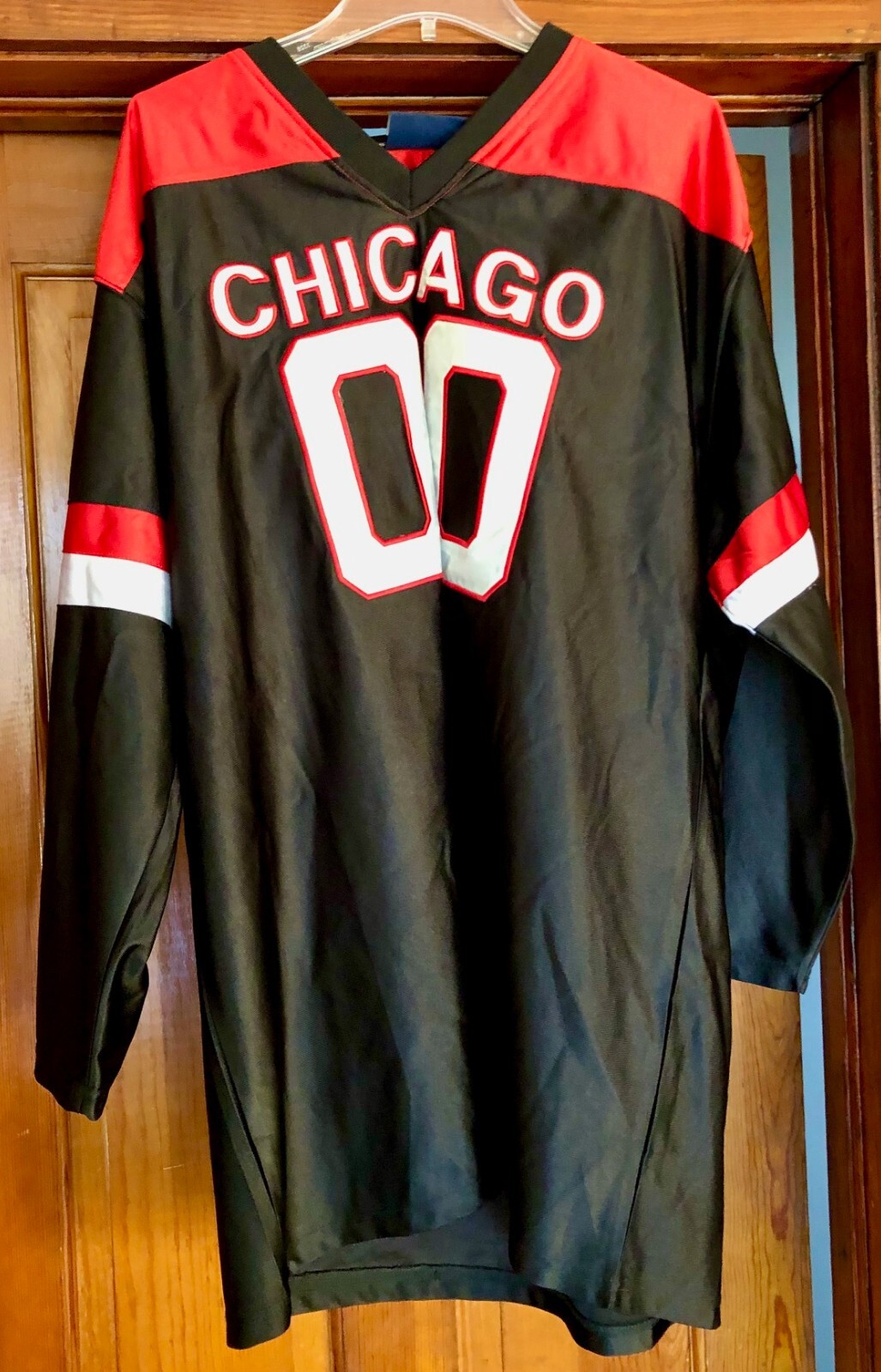 Renegade Outerwear Chicago #00 Football Jersey Men's XL Red Black White gallery