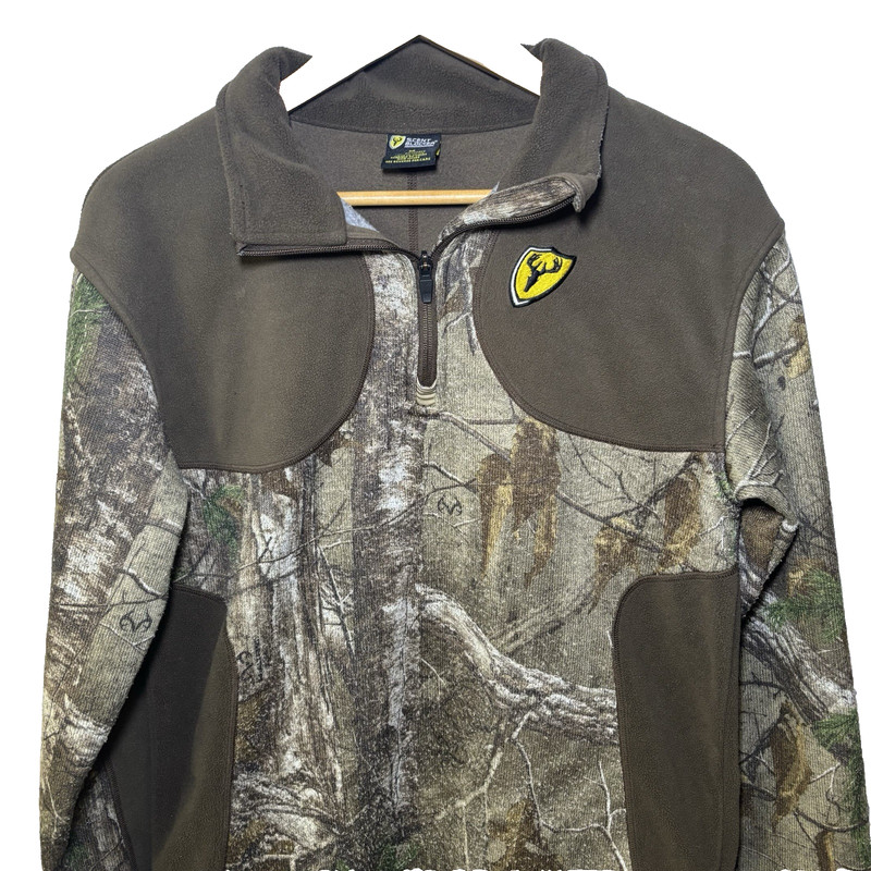 Scent Blocker Fleece Pullover Mens Medium Camo 1/4 Zip Hunting Sweatshirt Hunt gallery