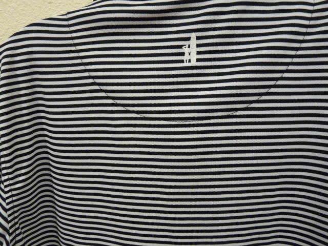 Johnnie-O Prep-formance Black & White Striped Vegas Golden Knights Polo S EUC gallery