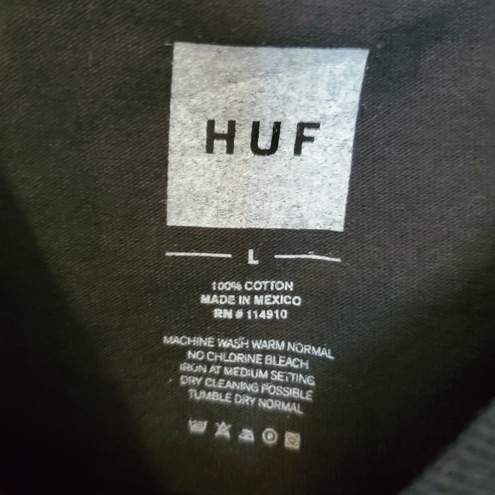 NWOT HUF SF box logo script cursive red velvet black velour flocked sz L Supreme gallery