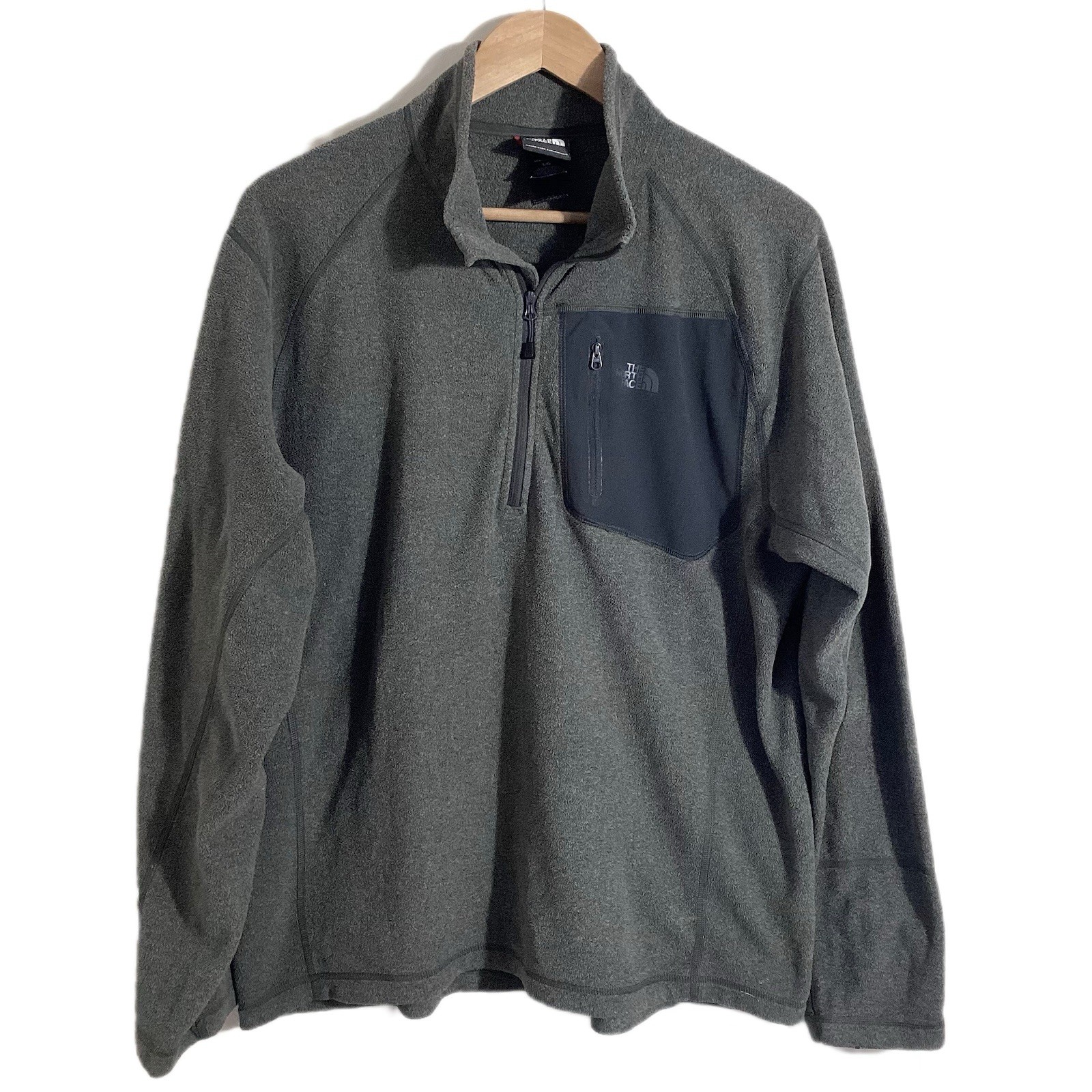 The North Face Quarter Zip Pullover Sweater Mens L Gray Classic Netural Gorpcore gallery