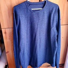 Lululemon Men’s Heathered Navy Surge Warm Long Sleeve Tee Size XL