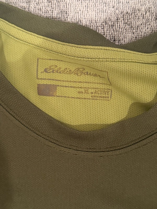 Eddie Bauer E•Active FreeDry Performance Tee Mens L Green Moisture Wicking Shirt gallery