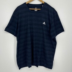 Adidas Climalite Mens 2XL Navy Blue Space Dye Performance T-Shirt CZ7642