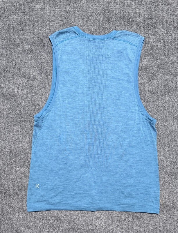 2 Lululemon Tank Top Shirt Mens Large Blue Training Metal Vent Tech Gym Muscle gallery