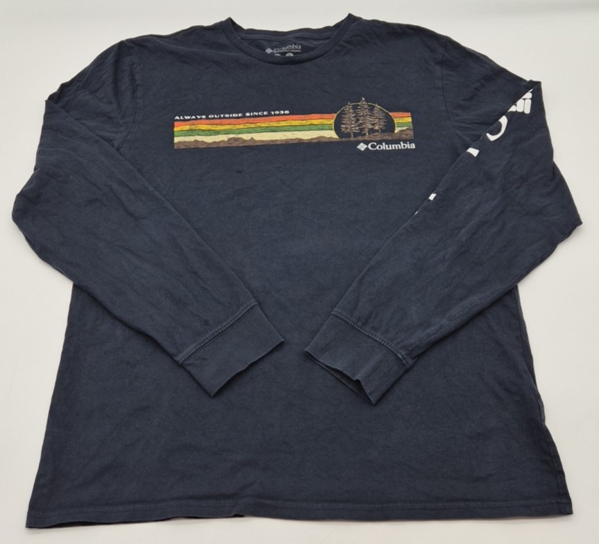 Columbia Shirt Mens Large Long Sleeve Sportswear With Graphic Design