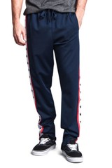 Men’s Ankle Zip Stretch Slim Fit Workout Techno Track Pants-TR511-F4A,TR513-F10D