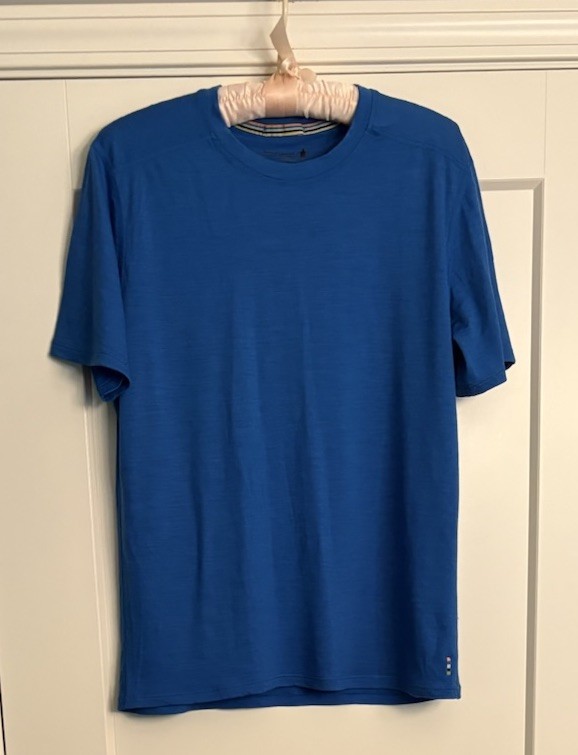 Men’s Sz M Smartwool Short Sleeve T-Shirt Blue gallery