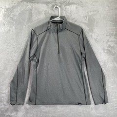Patagonia Shirt men’s Medium 1/4 Zip Capilene Midweight Baselayer Polartec Gray