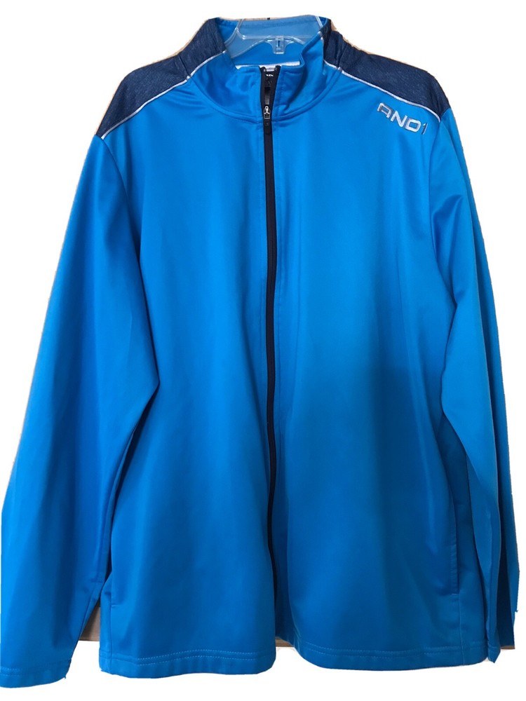AND 1 Full Zip Jacket 2XL Blue