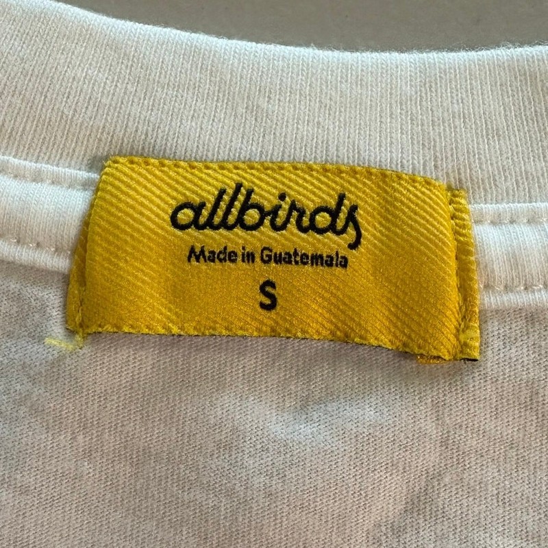 Allbirds NWT Men's Blizzard White All Good Cotton Logo T-Shirt Size S gallery