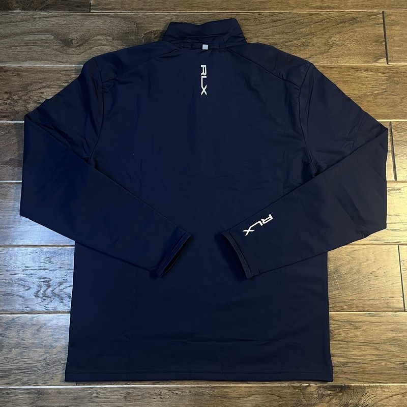 RLX Ralph Lauren Luxury Performance Jersey 1/4 Zip Pullover Blue Small New $125 gallery