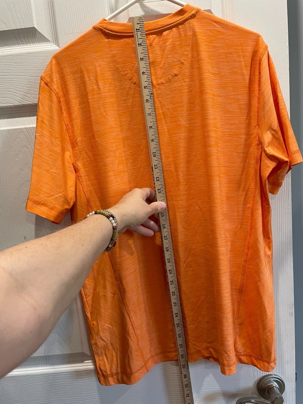 Greg Norman Medium Play Dry Fit Tee, Orange, Polyester Spandex, GUC gallery