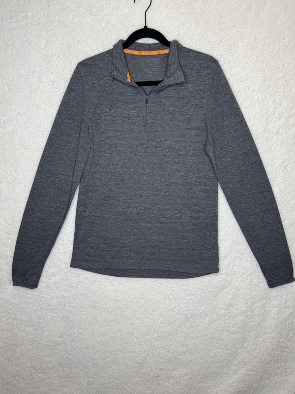 Omni Wool Pullover Mens Small Gray Quarter Zip Long Sleeve Merino Blend Outdoor gallery