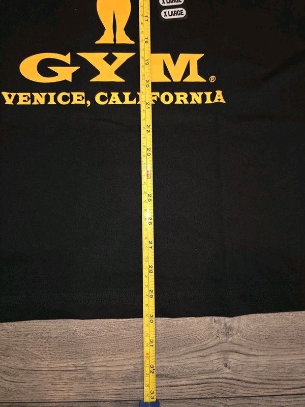 Gold's Gym Venice California Black&Yellow Tank Top Men Size XL BNWT Made in USA gallery