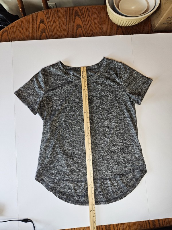 Dark Heather Gray Athletic Short Sleeve T-Shirt, 95% Polyester 5% Spandex gallery