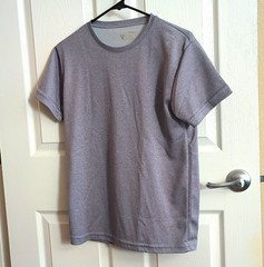 Eddie Bauer Men’s Gray Breathable Mesh Crew Neck Short Sleeve Polyester Tee M