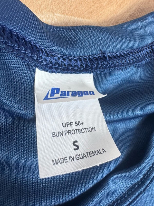 Paragon Dutch Bros Shirt Mens Small Blue Long Sleeve UPF 50 Sun Protection gallery