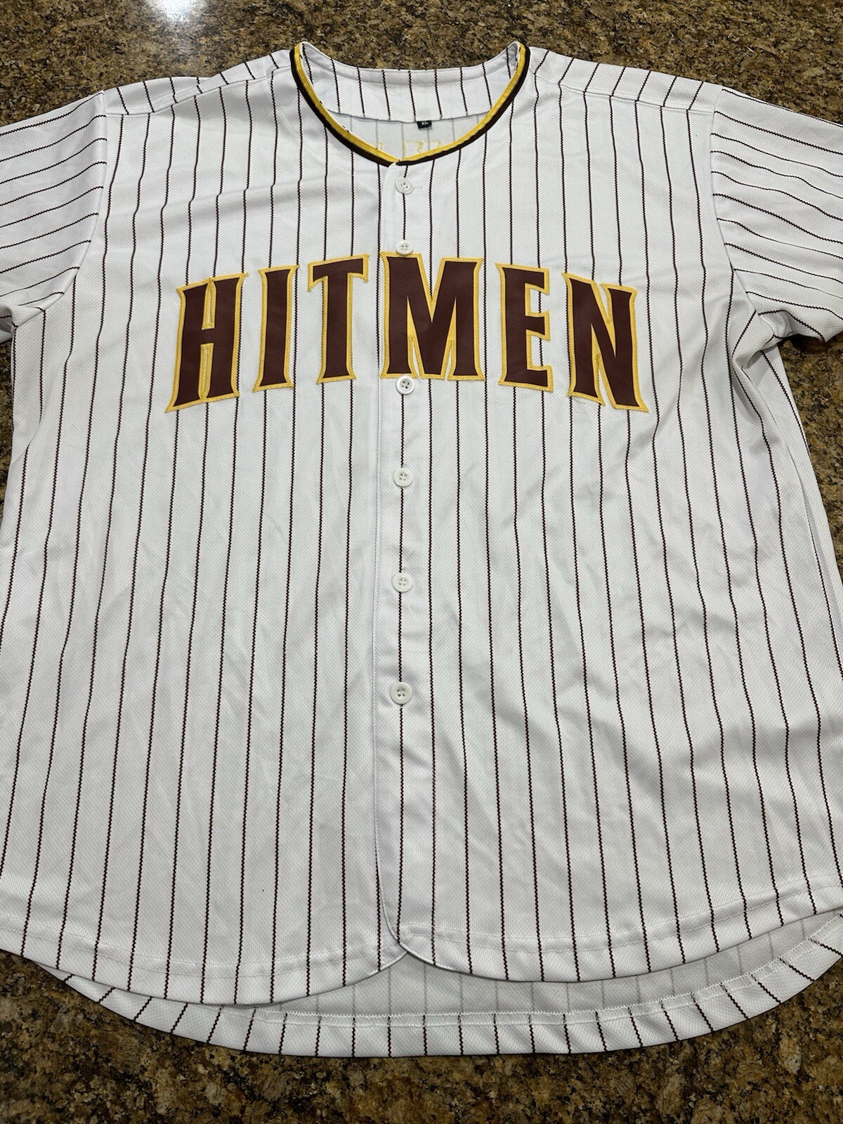 Hitmen Jersey Striped Baseball Style Size XL *Danny* On Backside #0 gallery