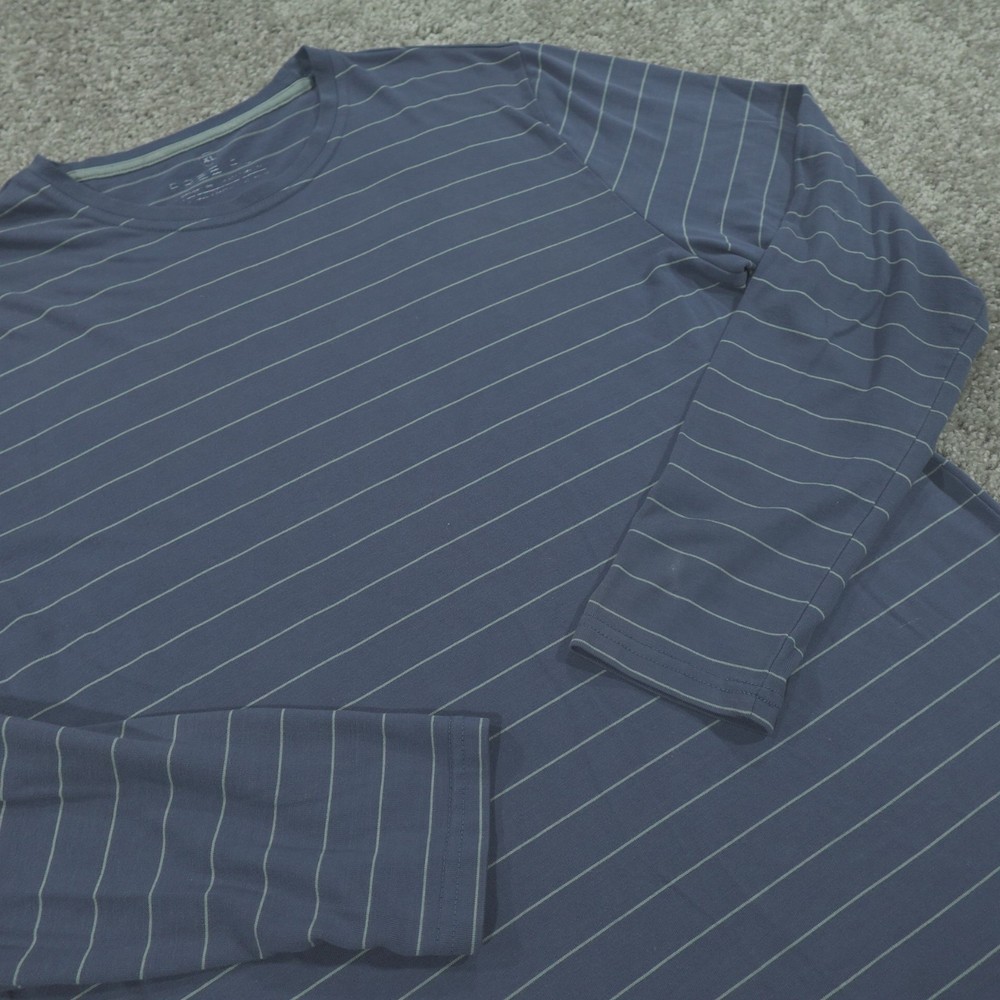 Free Fly Shirt Mens Extra Large Crew Neck Pullover Long Sleeve Striped Fishing