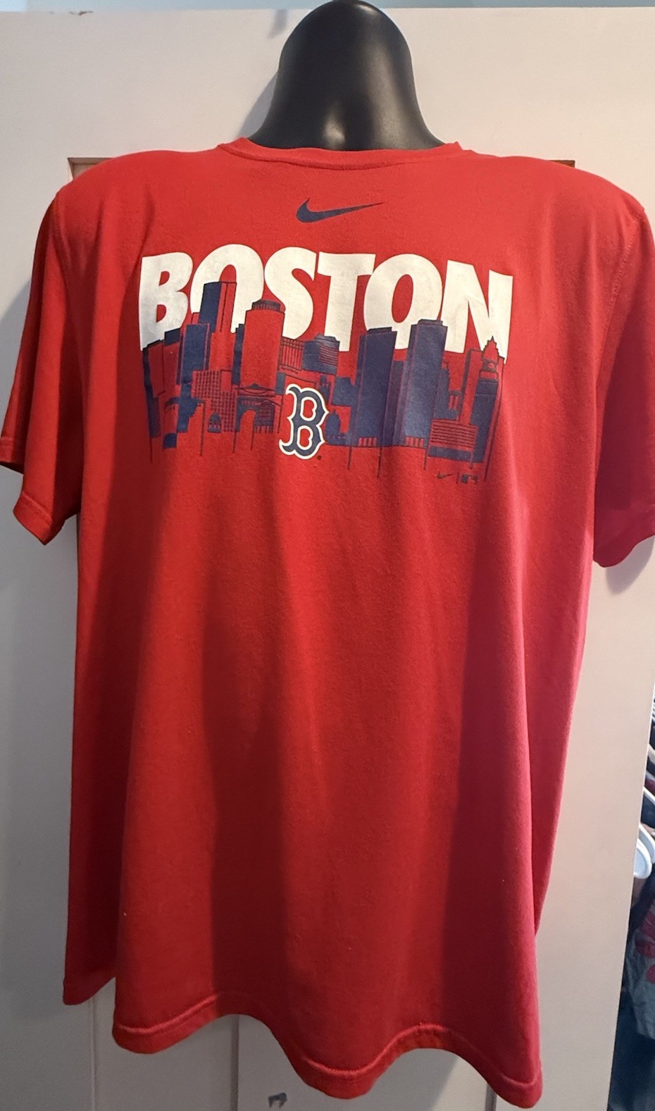 Nike Dri-FIT Boston Red Sox Graphic Print Logo Tee Red Men's XL gallery