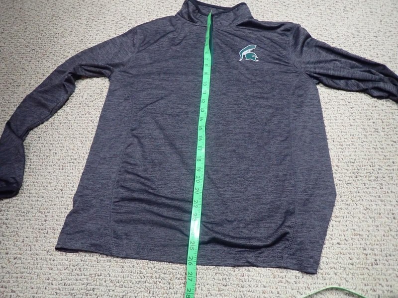 Colosseum Michigan State Spartans Pullover Mens Small Gray Excellent 1/4 Zip Top gallery