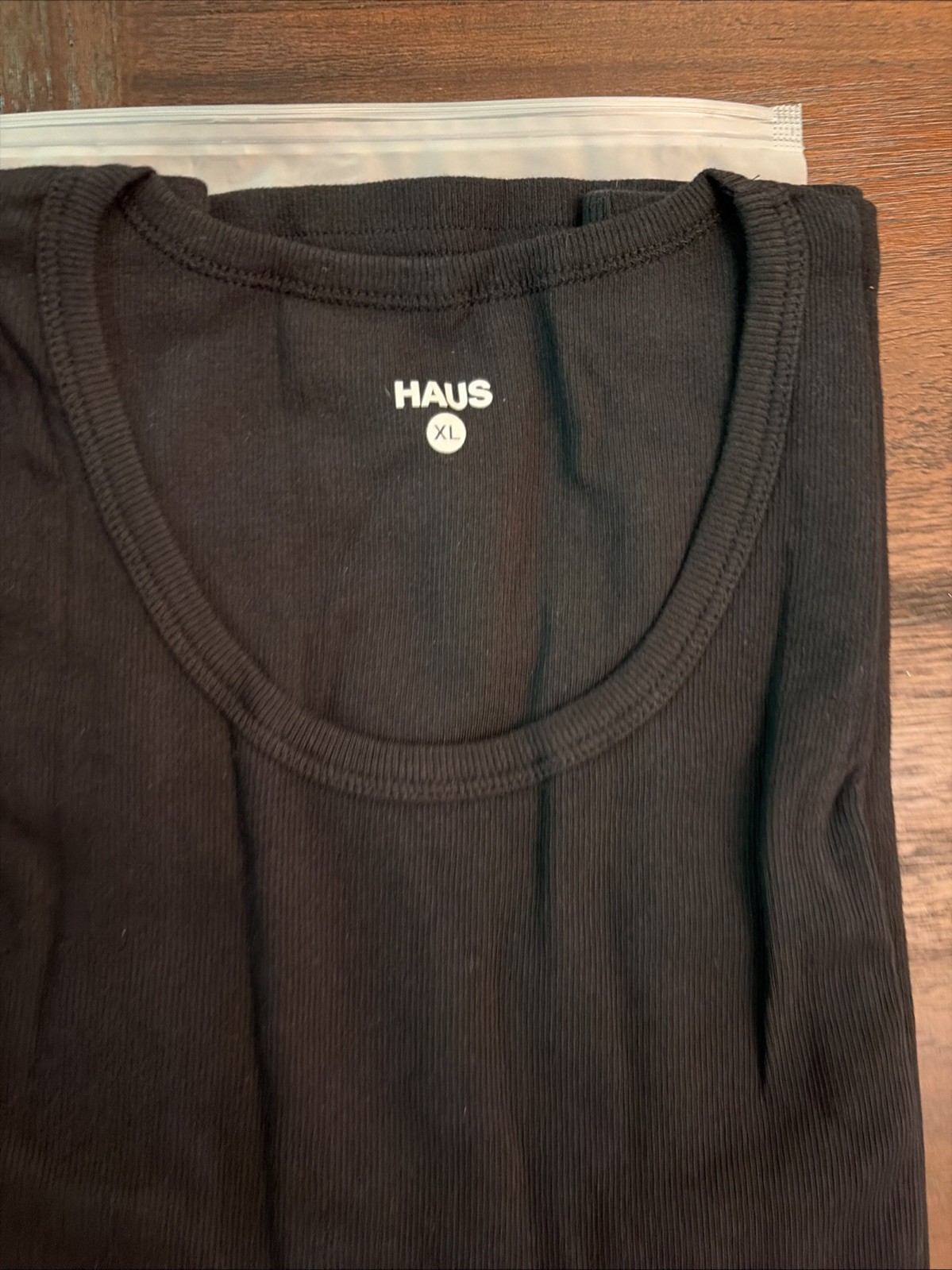 Brand New Haus premium Ultra-Soft Cotton Fitted Tank Pack Black. gallery