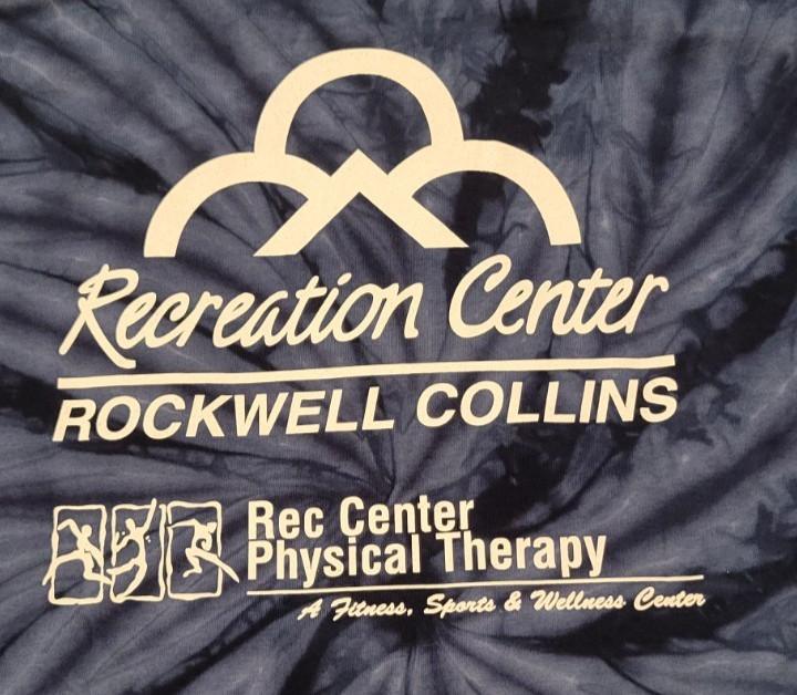 New Rockwell Collins Men's Tye Dye Blue T Shirt L Recreation Center Cedar Rapids gallery
