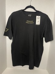 A7 Strongwear Athletic Shirt Black “Demand Greatness” Powerlifting Men’s Large