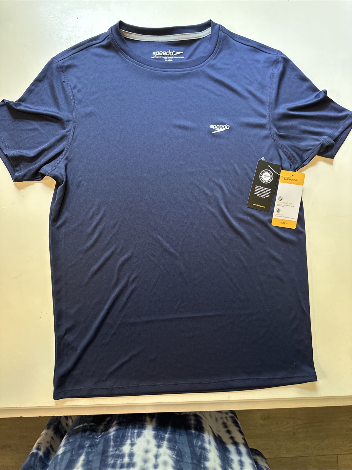 NWT Speedo Men’s Block the Burn 100% Polyester TurboDri shirt UPF 50+ gallery