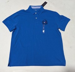 Tommy Hilfiger Logo man blue polo shirt size M L XL Brand New $69.50