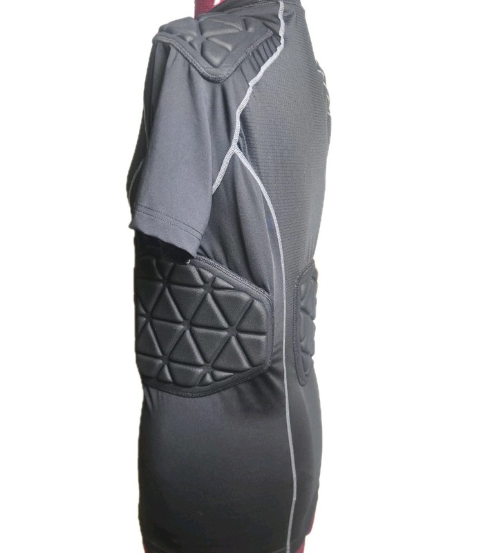Mens Adidas Climacool Padded Compression Goalkeeper Shirt Med Black Short Sleeve gallery