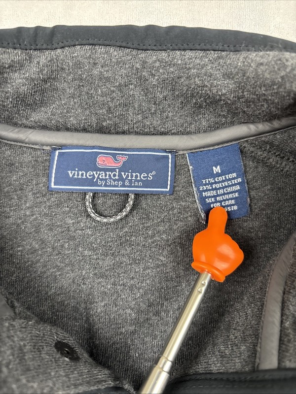 Vineyard Vines Quilted Shep Pullover Men's Army Black Knights Medium gallery