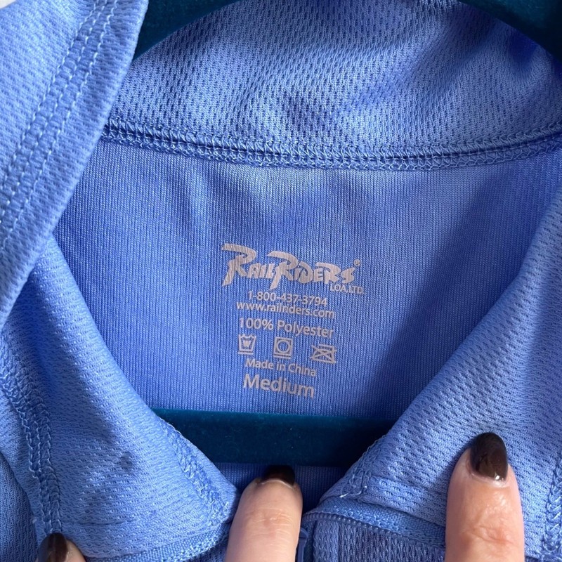 RailRiders Quarter Zip Pullover Mens Medium Blue UPF 20+ Hydro Weave Performance gallery