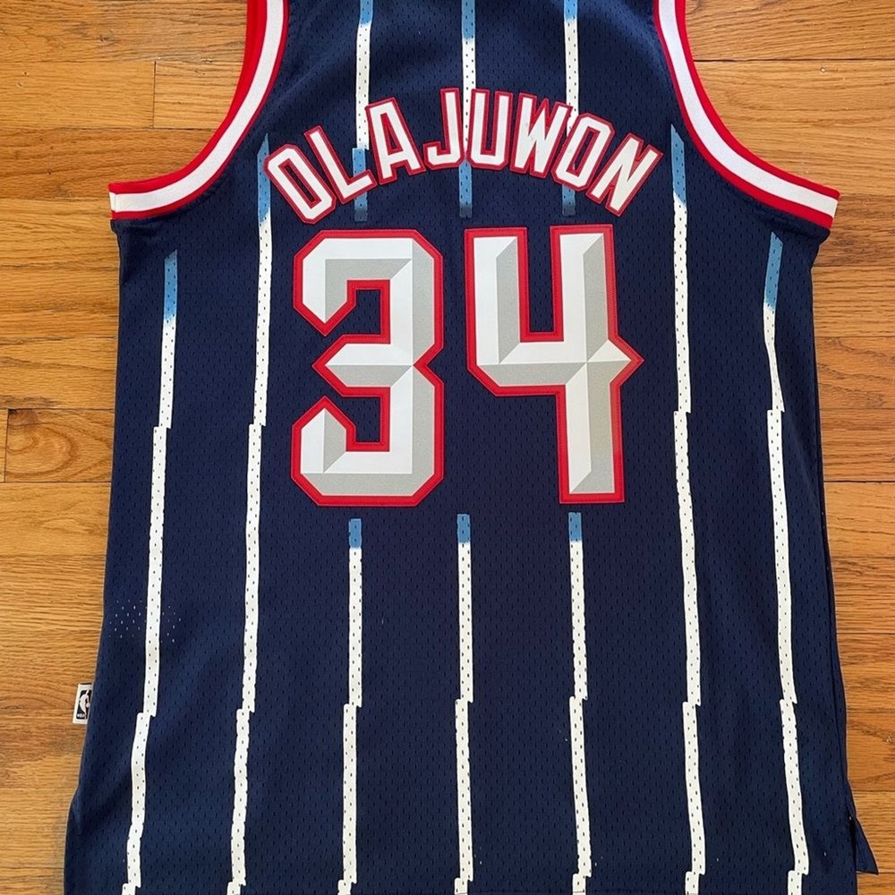 Hakeem Olajuwon Houston Rockets Adidas Hardwood Classics Jersey (M)