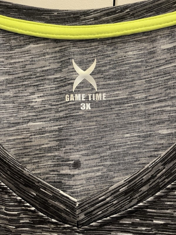 Game Time Men’s Athletic Shirt 3X Gray Neon Yellow Short Sleeve Activewear gallery