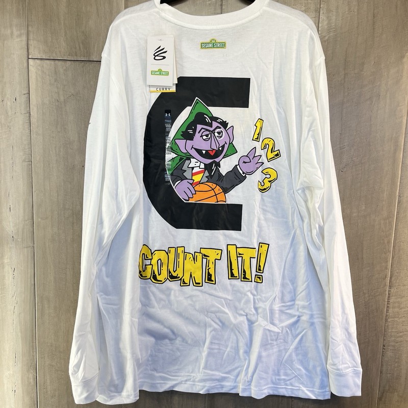 Under Armour Curry x Sesame Street Count It Long Sleeve Tee Shirt Men's XXL gallery