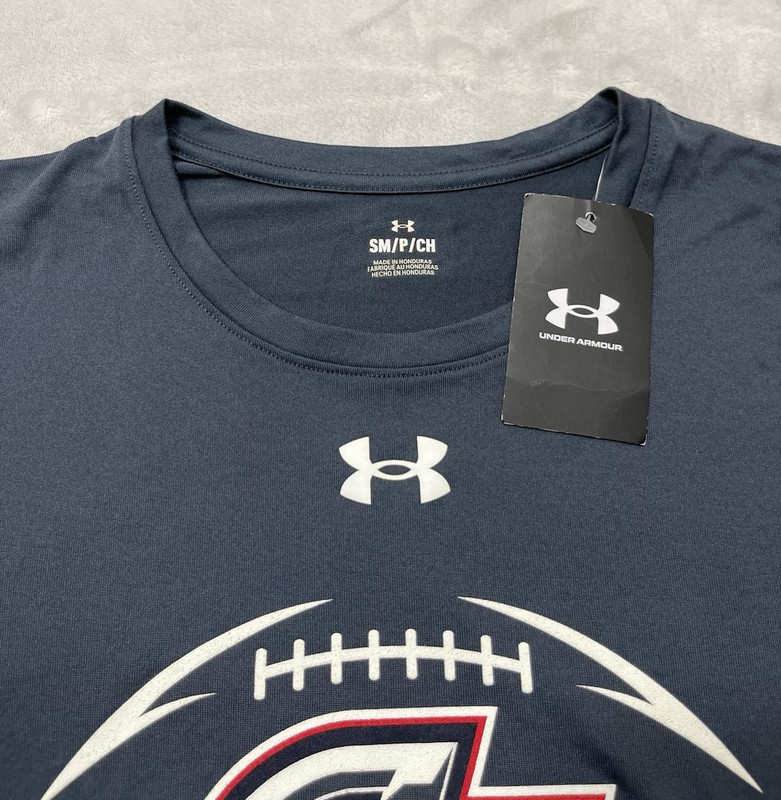Under Armour Team Tech Tee Men Small Gray Loose Long Sleeve Stretch Breathable gallery