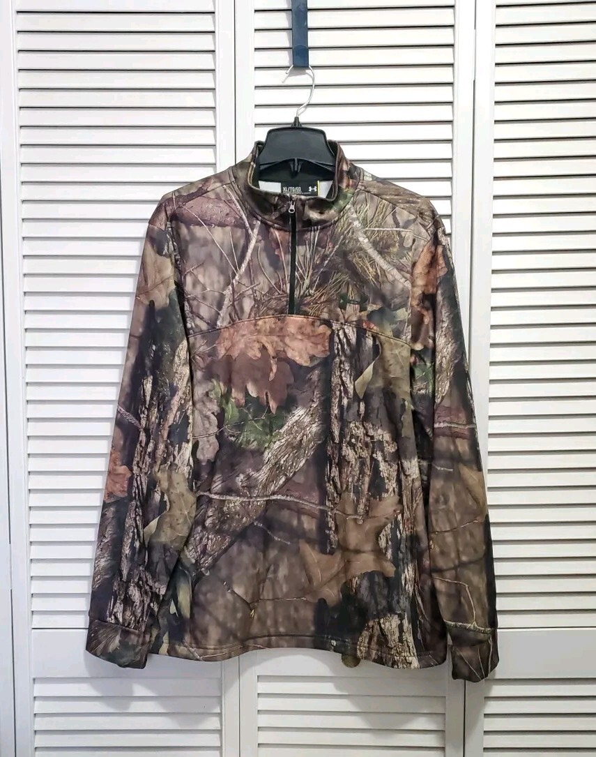 NWT Under Armour Mens UA Franchise 1/4 Zip Mossy Oak Camo Pullover XL 1291448 gallery
