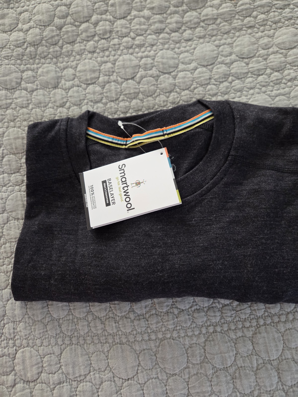 Smartwool Merino 250 Base Layer Crew Men's Clothing CHARCOAL HEATHER : Large 💚 gallery