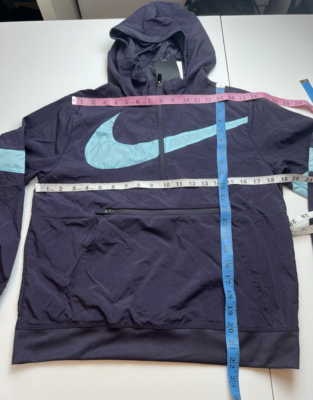 Nike Crossover Boys Basketball Half-Zip Jacket Hooded Lightweight Large Blue $70 gallery